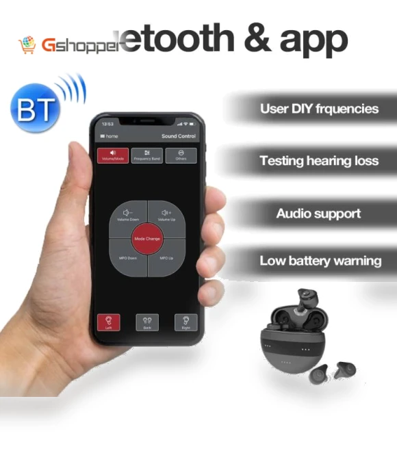 Bluetooth Hearing Aid Sound Amplifier — Hearing Support, MELING