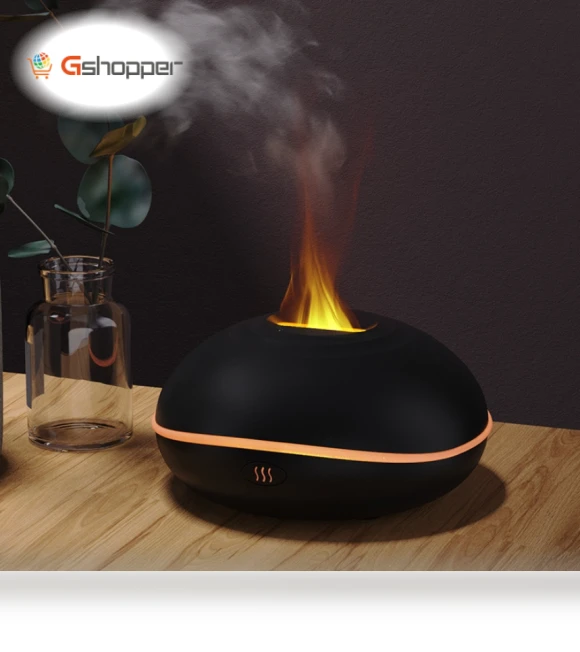 Car USB Flame Aromatherapy Diffuser with LED Night Light and Humidifier — Diffusers