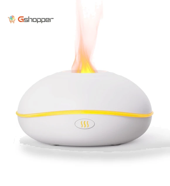 Car USB Flame Aromatherapy Diffuser with LED Night Light and Humidifier — Diffusers