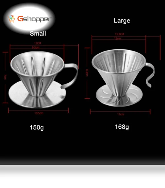 Double-layer Stainless Steel Pour-over Coffee Filter — Permanent