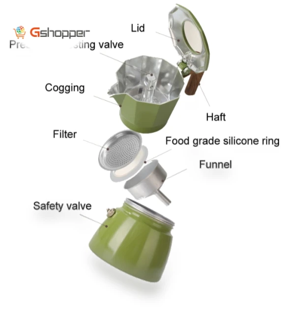 Double Valve Moka Pot Espresso Machine — Stovetop Moka Pots
