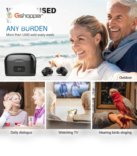 In-Ear Moving Iron Performance Digital Display Sound Amplifier Hearing Aid Headphones — Audio Gear