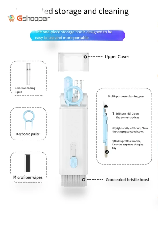 Keyboard Cleaning Brush — Compressed Air, XUNDI
