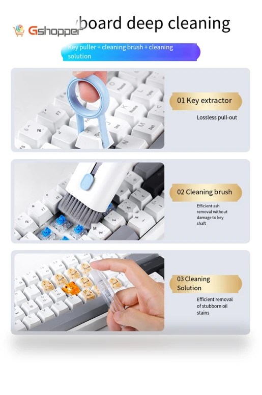 Keyboard Cleaning Brush — Compressed Air, XUNDI