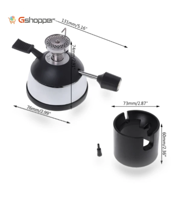 Mini Burner with Ceramic Flame Head — Portable Cooking Solutions