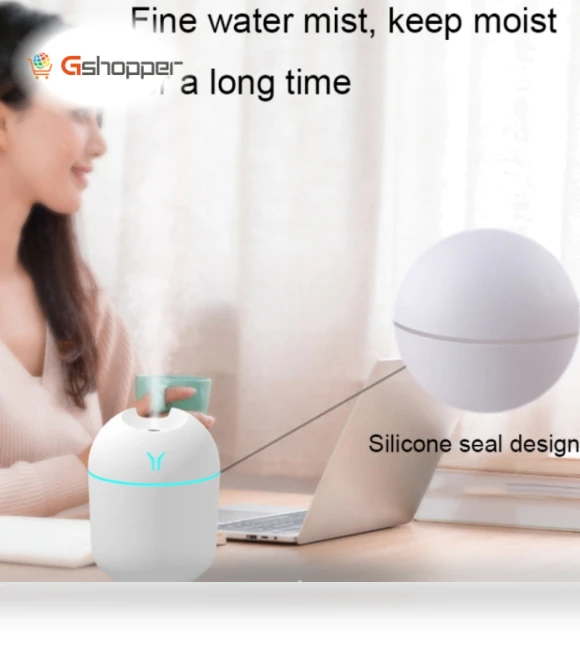 Mini Desktop Colorful Night Light Car Humidifier — Air Moisturizers