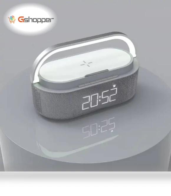 Multifunction Night Light Alarm Clock with Wireless Charger and BT Speaker — Alarm