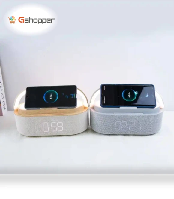Multifunction Night Light Alarm Clock with Wireless Charger and BT Speaker — Alarm