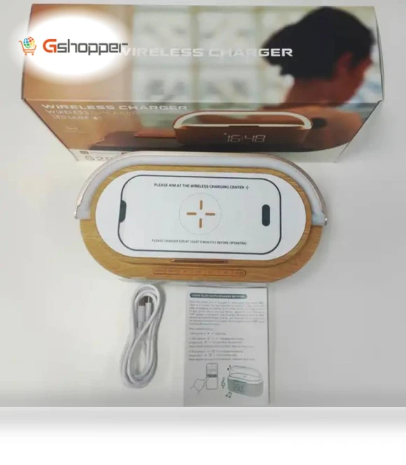 Multifunction Night Light Alarm Clock with Wireless Charger and BT Speaker — Alarm