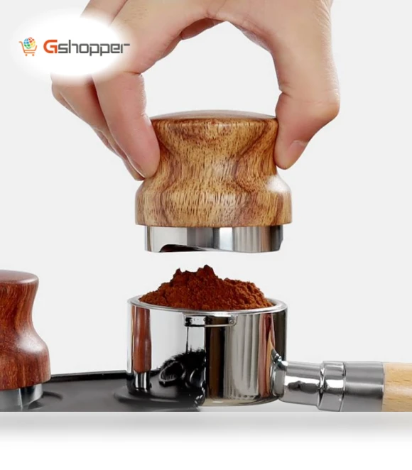 Pear Wood Stainless Steel Coffee Compressor — Tampers