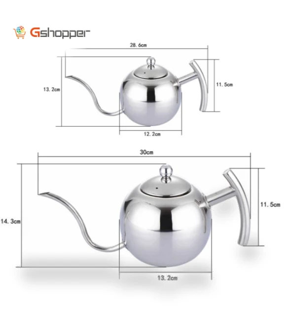 Stainless Steel Coffee Pot with Strainer — Stovetop Moka Pots