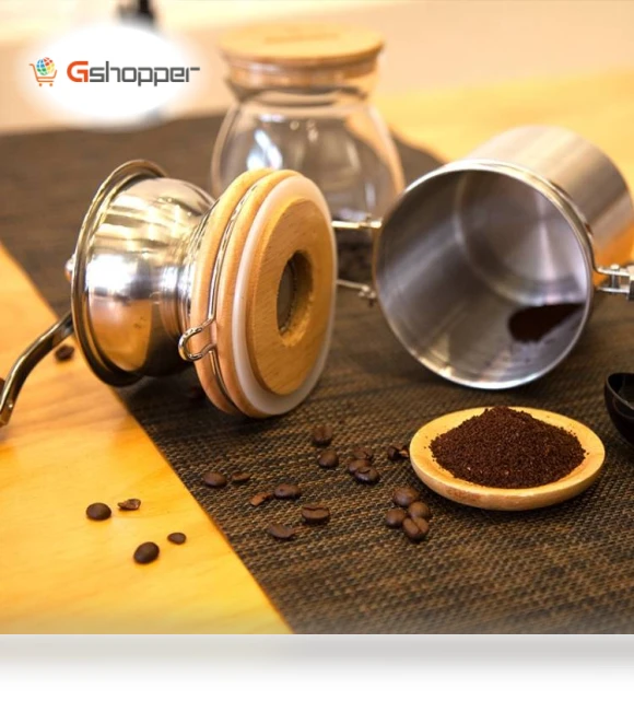 Stainless Steel Hand Crank Coffee Bean Grinder — Hand Coffee Grinders