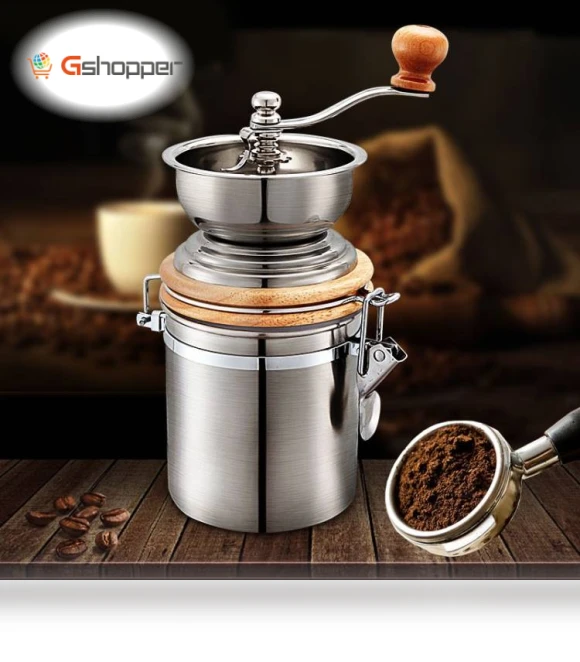 Stainless Steel Hand Crank Coffee Bean Grinder — Hand Coffee Grinders