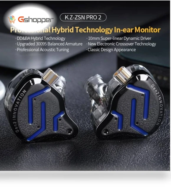 Wired Earphone with 1BA+1DD Technology — Earphones, KZ