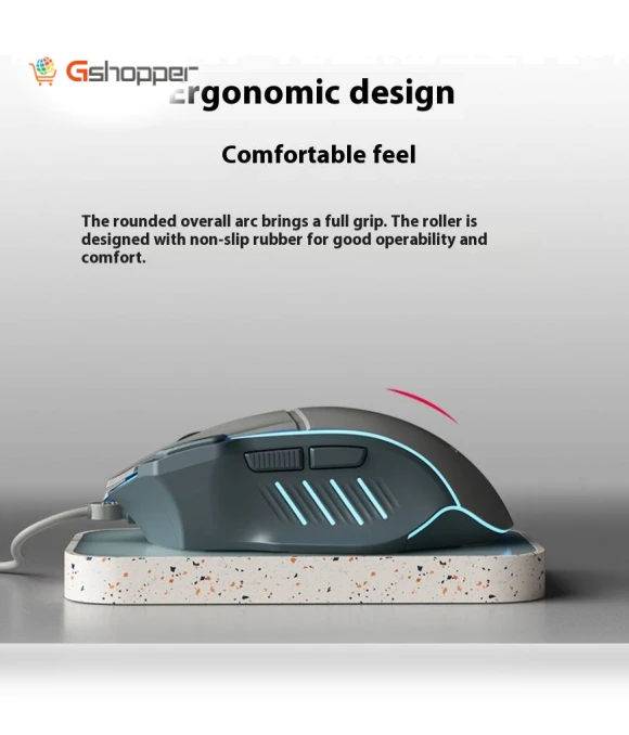 Wired Gaming Mouse with Light Emitting Buttons — Gaming Mice, Langtu