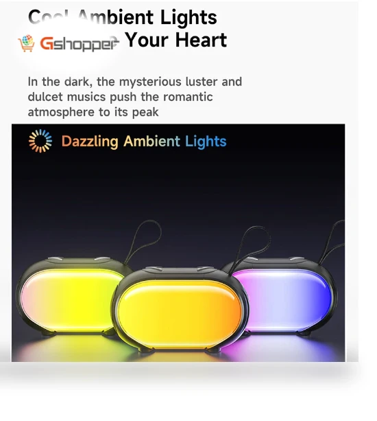 Wireless Bluetooth Speaker with RGB Colorful Light — Portable Audio Solutions, AWEI