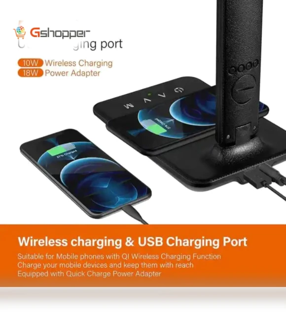 Wireless Charger LED Desk Lamp — Study & Desk Lighting