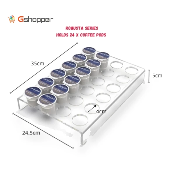 Acrylic 24 Holes Coffee Capsule Storage Display Stand — Coffee Pod Holders
