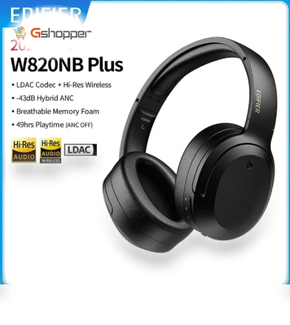 ANC Headset Bluetooth Headphone — Over-Ear Headphones, EDIFIER