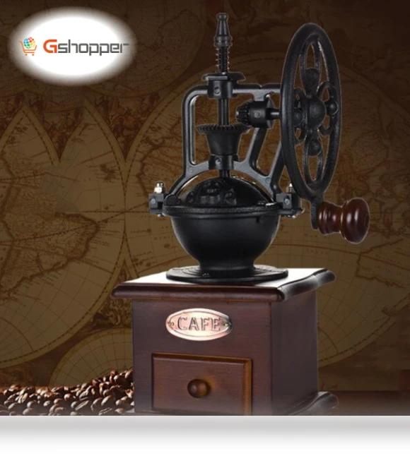 Antique Cast Iron Hand Crank Coffee Grinder — Hand Coffee Grinders