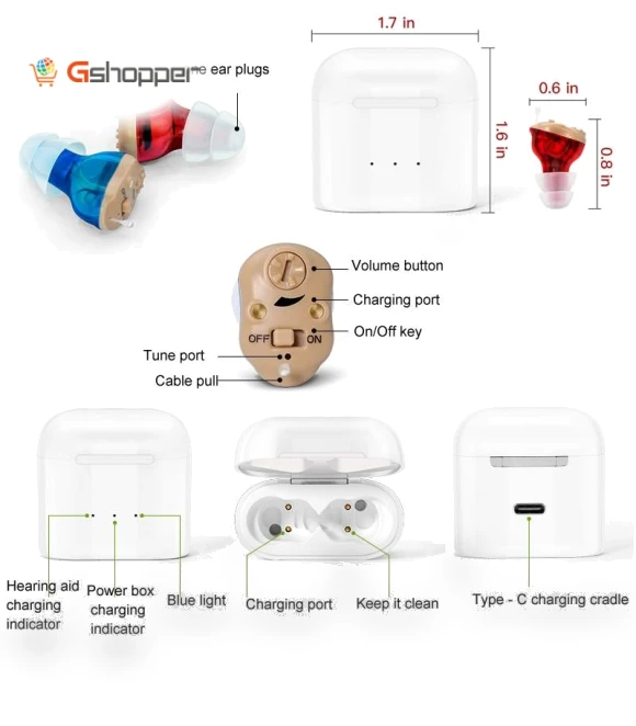 Binaural Magnetic Rechargeable Hearing Aid — Hearing Support