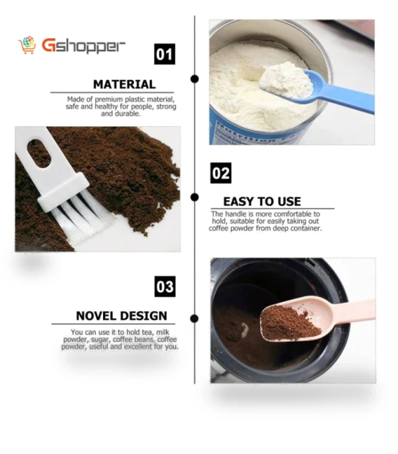 Coffee Bean Grinder Spoon Cleaning Brush Set — Cleaning Products