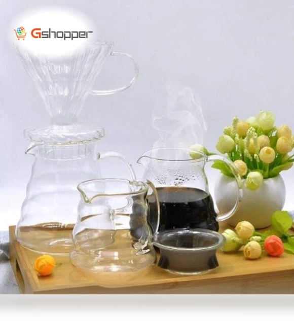 Heat-resistant Hand-made Coffee Glass Pot — Stovetop Moka Pots
