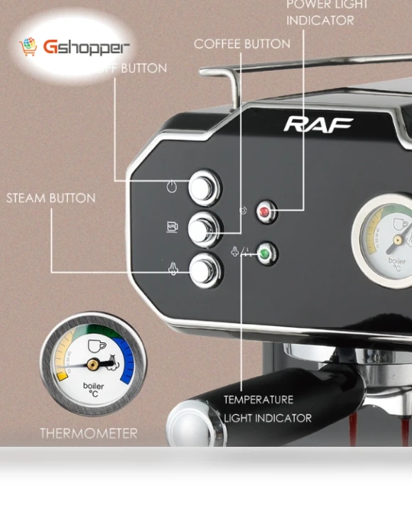 Home Small Semi Automatic High Pressure Steam Milk Foaming Coffee Machine — Semi-Automatic Espresso Machines, RAF