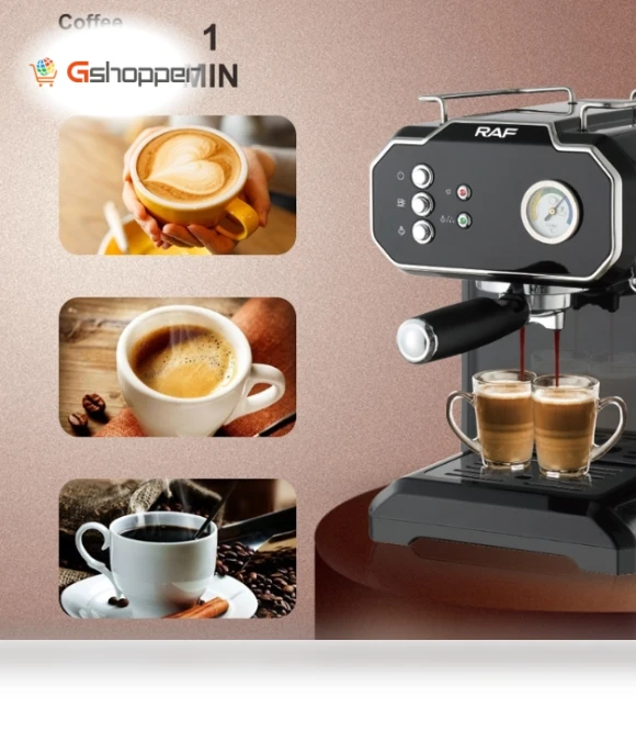 Home Small Semi Automatic High Pressure Steam Milk Foaming Coffee Machine — Semi-Automatic Espresso Machines, RAF