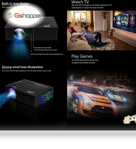 Home Theater Multimedia HD LED Projector — Home Theater Projectors