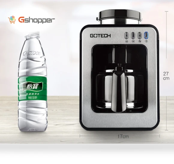 Household Small Coffee Machine Automatic Grinding Integrated Commercial Freshly Ground Drip Coffee Pot — Electric Blade Coffee Grinders, GOTECH