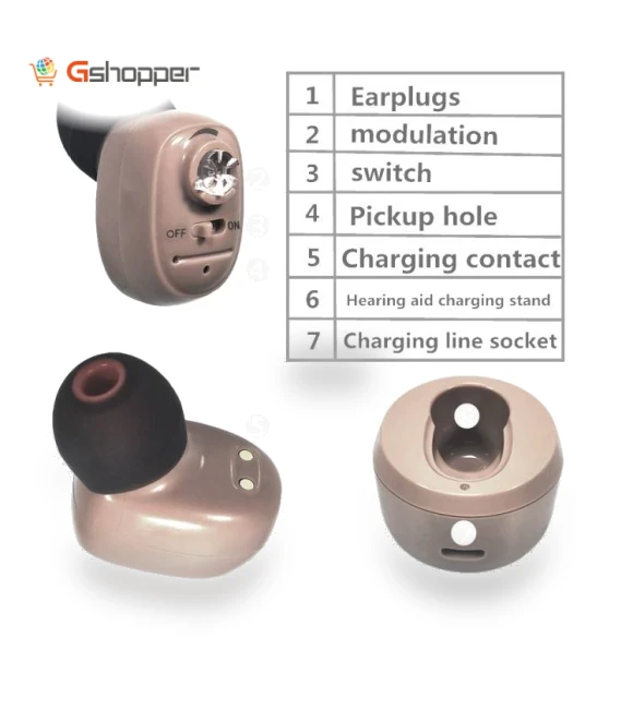 In-ear Bluetooth Hearing Aid Sound Amplifier — Hearing Support, KAIXINWEI