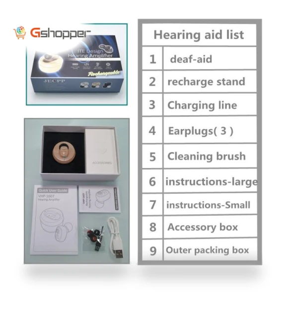 In-ear Bluetooth Hearing Aid Sound Amplifier — Hearing Support, KAIXINWEI