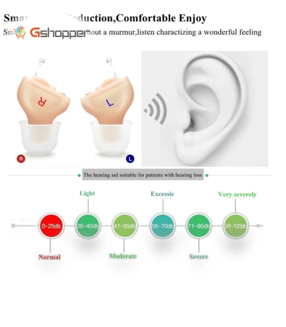 In-Ear Hearing Aid Digital Noise Canceling Sound Amplifier — Hearing Support