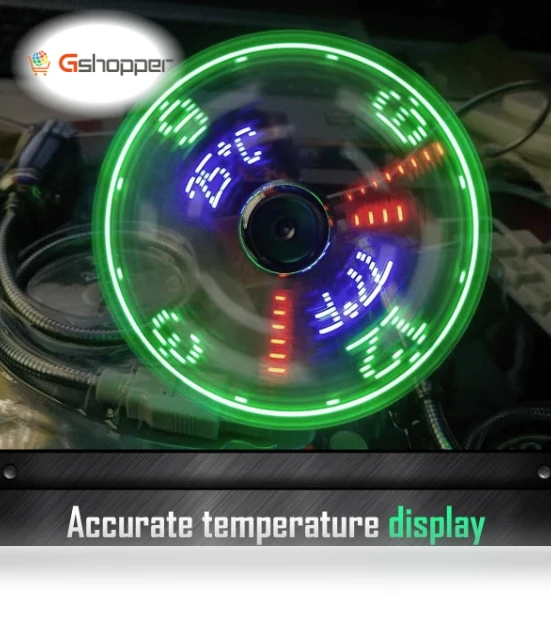 Mini Time And Temperature Display with LED Light — Desk & Shelf