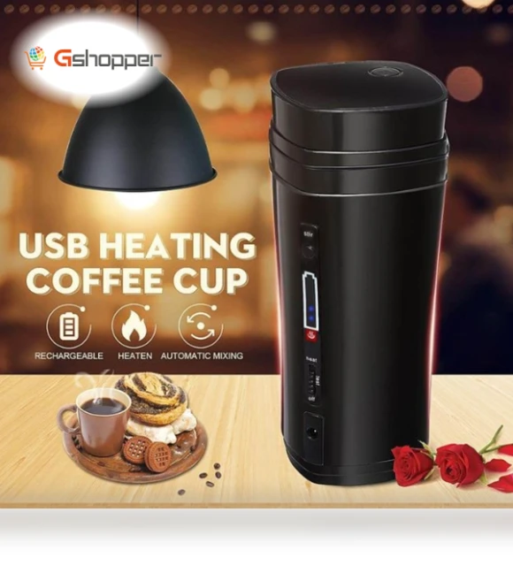 Rechargeable Heating Self-stirring Warm Coffee Cup — Beverage Warmers