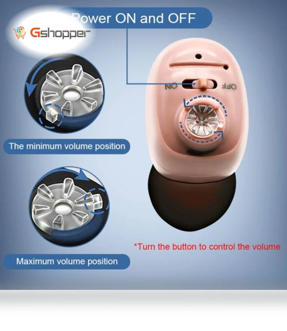 Rechargeable Invisible Wireless Hearing Aid Sound Amplifier — Hearing Support, CIC