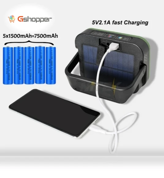 Rechargeable Solar Lantern with Powerful Work Light — Outdoor Lanterns