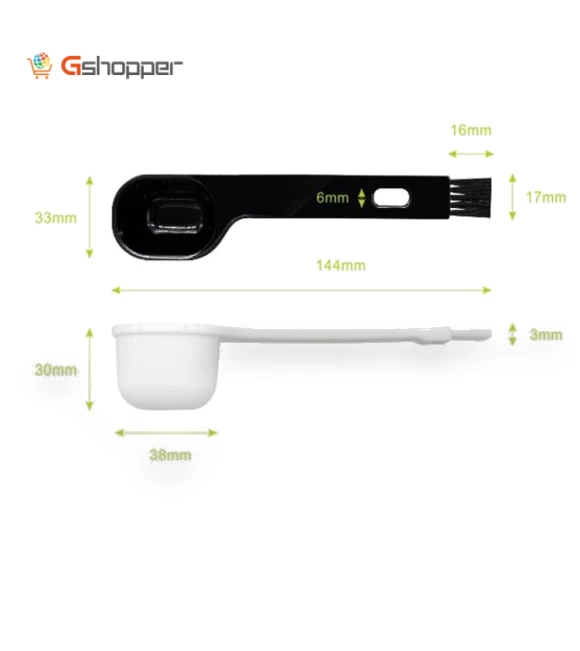 Semi-automatic Coffee Machine Cleaning Brush with Coffee Bean Spoon — Cleaning Products