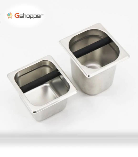 Stainless Steel Coffee Grounds Bucket — Coffee Scoops