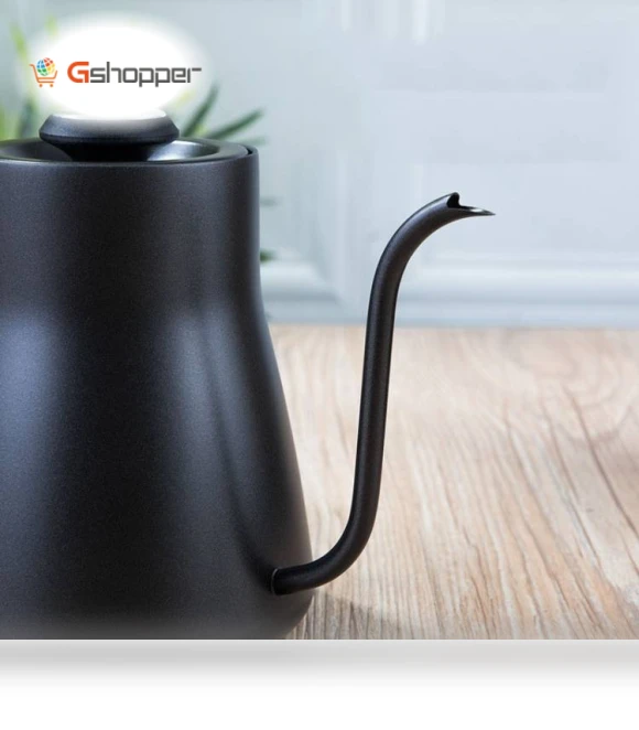Stainless Steel Coffee Hand Pot with Wooden Handle — Stovetop Moka Pots