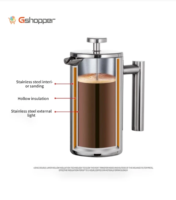 Stainless Steel French Press Coffee and Tea Pot — French Press Coffee Makers