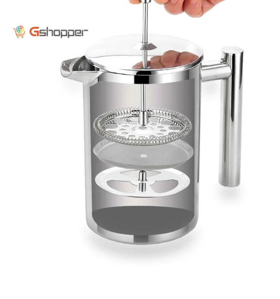 Stainless Steel French Press Coffee and Tea Pot — French Press Coffee Makers