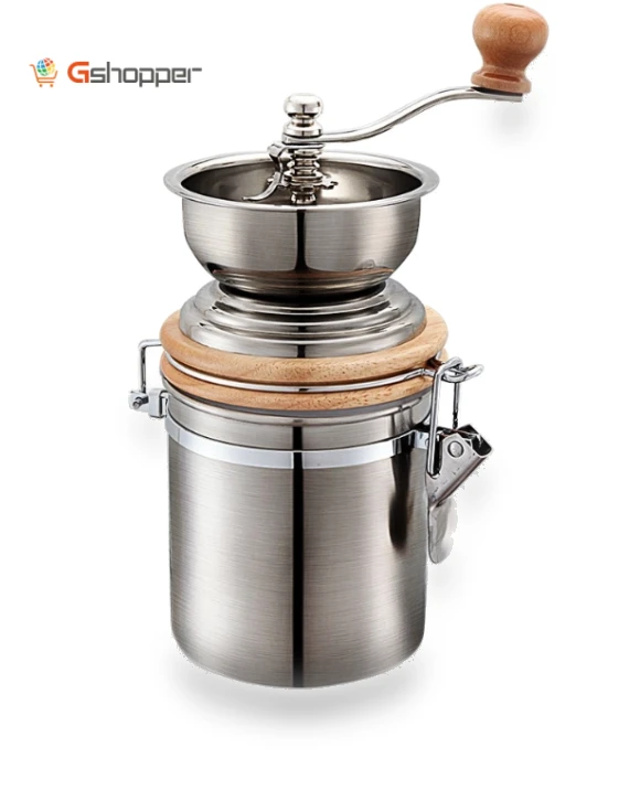 Stainless Steel Hand Crank Coffee Bean Grinder — Hand Coffee Grinders