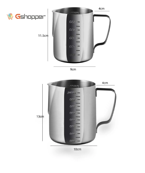 Stainless Steel Tipped Flower Cup with Graduated Measuring Cup — Coffee Scoops