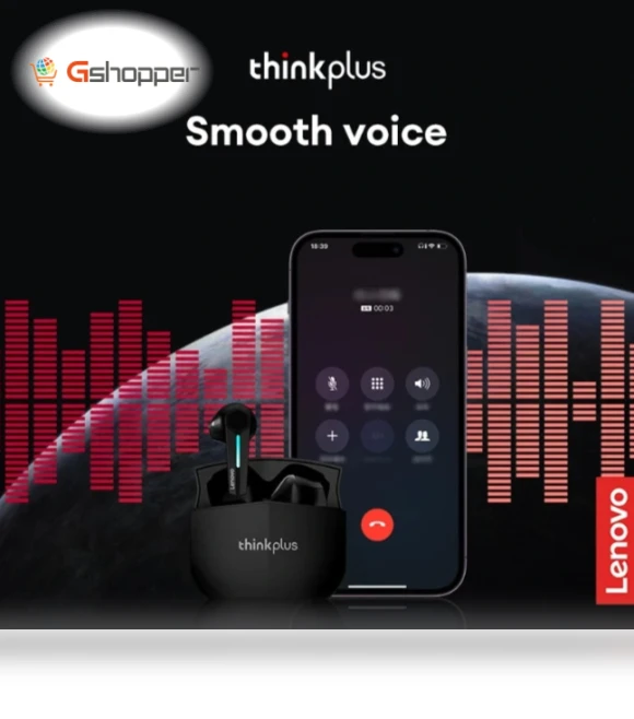 TWS Earbuds Bluetooth 5.3 Earphone HiFi Stereo Deep Bass Semi-in-ear Sports Wireless Headphones with Mic — In-Ear Headphones, Lenovo