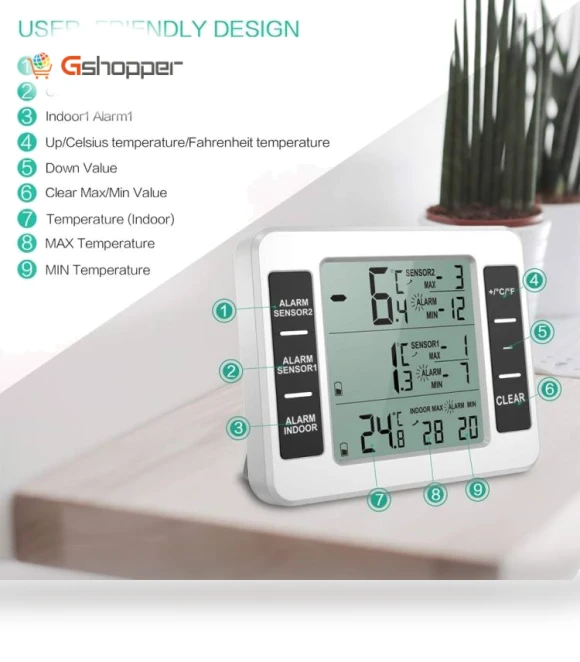 Wireless Indoor Outdoor High-Precision Thermometer — Weather Stations