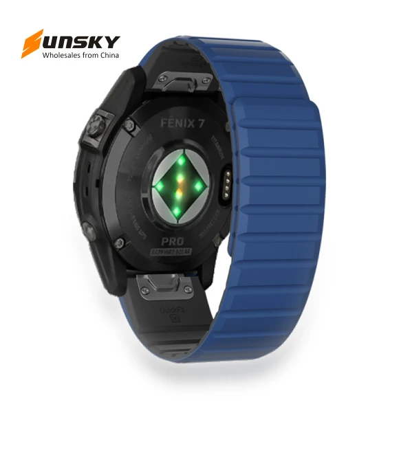 Dual Color Magnetic Quick Release Silicone Watch Band — Watch Accessories, Garmin