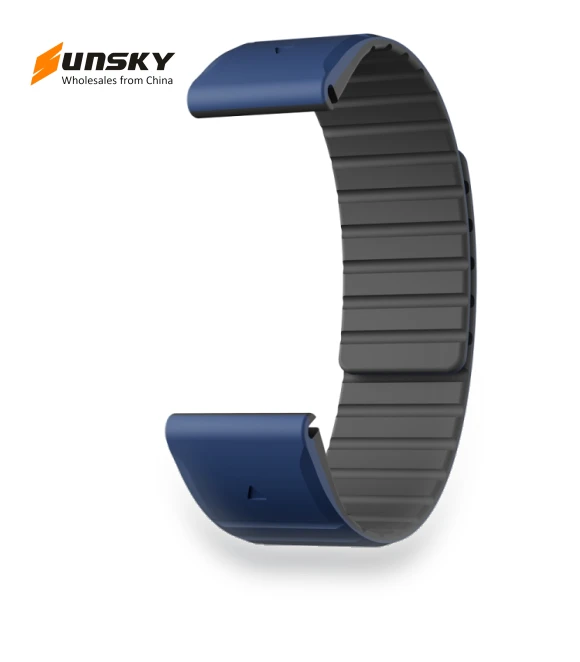Dual Color Magnetic Quick Release Silicone Watch Band — Watch Accessories, Garmin