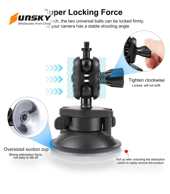 Magic Arm Suction Cup Mount — Vehicle Mounts, PULUZ